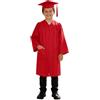 Generic 2026 Toga Laurea Bambino Set, Abito da Laureato Set, Completo Asilo Costumi per Materna Scuola con Toga Accademica Cappello Tocco e Nappe Studenti Elementare Costume (Rosso, 2-3 anni)