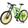 yeeplo Simulations - Mini bicicletta in lega per mountain bike, modello da corsa, modello dettagliato per bambini, modello da collezione e auto da corsa decorativa (mountain bike in lega verde)