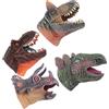 HANABASS 4pezzi Marionetta Mano Testa di Dinosauro Figura Giocattolo Burattino Mano Guanto per Ragazzo Ragazza Ragazza Piccoli Animale Giocattolo Forma per Giochi di Ruolo