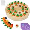 JOYBOY Scacchi di Legno Carota Memoria, Giochi Montessori Superiore 3-8 Anni e Anziani, Educativo Giocattolo di Cognitiva del Colore e Allenamento Memoria, Regalo per Compleanni, la Festa dei Bambini