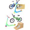 POPETPOP Kit 2 Set Monopattino da Dito e Finger Bike Mini Rampa, Giocattolo da Gioco Competitivo da Tavolo per Ragazzo Ragazza, Resistente All'usura e Decorazione per Scrivania