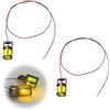Begonia 2 mini luci a LED per casa delle bambole, mini lampade a LED per casa delle bambole con cavo da 30 cm, luci a LED in miniatura per microcasa e modello, mattoncini da costruzione, decorazione per la