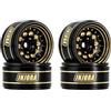 INJORA 1.0 Cerchi Beadlock Ottone Rivestimento Nero Cerchi per 1/24 1/18 RC Crawler Auto Assiale SCX24 AX24 TRX4M FCX24,Ottone