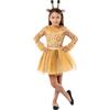 Funidelia | Costume da giraffa per ragazza per bambina Animali, Deserto - Costume per bambini e accessori per Feste, Carnevale e Halloween - Taglia 3-4 anni - Marroni