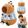 Lotvic Capybara - Peluche Capybara da calcio, 23 cm, creativo, maiale d'acqua, regalo per gli amanti del calcio e per ragazzi e ragazze
