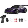 Stylomira 1/43 Scala Lega RC Drift Car con Giroscopio Regolabile, 2.4G 4WD 2 Modalità di Guida RC Auto da Corsa con Luci a LED, Desk Racer Modello per Hobbyist