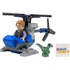 LEGO Jurassic World: Owen with Helicopter and Baby Raptor Blue
