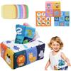 Nevalerra Baby Tissue Box Spielzeug - Die leuchtenden Farben, unterschiedlichen -Babyspielzeug - Simulation Tissue Box Baby Klingeln Papier Tuch Buch Pumpen Musik Ziehen Spielzeug