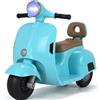 MAMIZO Moto Elettrica per Bambini 6V, Moto Giocattolo Cavalcabile a 3 ruote, Avanti e Indietro, con schienale, Fari, USB, Pedali, Musica, 72x56x37 cm, 2 km/h, max 20 kg, per bambini 3-6 anni, Blu
