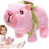 Generico Capibara con Zaino Tartaruga - Morbido da Camminata Elettrico, Adorabile Capibara Interattivo | Regalo per ragazzi, ragazze, compleanno di bambini, decorazioni per la sa