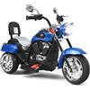 RELAX4LIFE Moto Elettrica per Bambini 6V, Moto Cavalcabile a 3 Ruote (BLU 2)