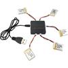 ZYGY 5PCS 3.7V 150mah LiPO Batteria e 5 in 1 Caricabatterie per H8 H8 Mini Quadricotteri Pezzi di Ricambio RC Drone