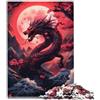 AITEXI Puzzle per Dragon e Sakura Giappone Puzzle per adulti 1000 Puzzle Giocattoli Puzzle in Legno Giochi di Famiglia Regali di Compleanno di Natale (50x75 cm)