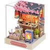 ELPHNUTSEY Kit fai da te in miniatura per casa delle bambole con mobili, scala 1:24, camera creativa, mini casa delle bambole in legno, antipolvere, per bambini, adolescenti, adulti (Sakura Noodle Shop)