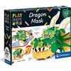 Clementoni Play Creative Big Mask Dragon, Made in Italy, Play for Future, Maschera Tridimensionale in Cartone, Gioco Creativo per Bambini dai 6 Anni, 18578
