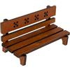 HANABASS Panca da Giardino in Legno Marrone Miniatura per Casa delle Bambole, Leggera e Facile da Trasportare, Accessorio Chic per Decorazione Micro Paesaggio