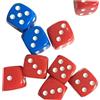 ibasenice 2pezzi Dadi Plastica Colorati Per Giochi Da Tavolo e Feste Blu e Rosso Dadi Per Giochi Di Probabilità e Attività Matematiche