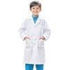 Laquieio Camice Laboratorio Bambino, Cotone Camice Bianco Da Laboratorio Chimica Maniche Lunghe Camici Medico Camici Da Chimico Bambino Per Studenti, Cosplay, Ragazzo, Ragazze, Xl