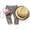 American Girl Truly Me Show Your Sweet Side Accessori per bambole da 45,7 cm con pantaloni leopardati, pantaloni rosa e cappello