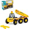 BRIO BUILDER - Autotrasportatore Volvo con Luce, Kit costruzioni Veicolo da Cantiere, 55 Pezzi, Età 3+ Anni
