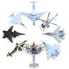 MOOKEENONE 8Pcs 11cm Fighter Aircraft 4D Fighter Aircraft Model Simulazione Aircraft Model Aviation Model Aircraft Kit per la raccolta e il regalo (kit non assemblato)