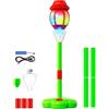 higyee Macchina Per Bolle Di Sapone Verticale - Macchine Automatiche Per Bolle Per Bambini | Giocattoli Da Esterno Telecomandati Regolabili Con Musica E Luce Per Feste, Giardino E Matrimoni (Rosso)