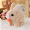 Generico Giocattolo Interattivo Coniglio di Pasqua, Coniglio Elettronico Peluche con Suoni e Movimenti, Coniglio Animato che Cammina, Orecchie che Tremano e Naso che Zoppica (Giallo)