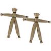 Sharplace Non brand 2X Voodoo Dolls Bambola 7.5 x 7cm Paglia per Giardino