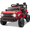 Mondial Toys Ford Bronco Raptor 12V Fuoristrada Auto Macchina Elettrica per Bambini Telecomando Luci a Led Bluetooth Cintura di Sicurezza Ammortizzatori Carico Massimo 30 Kg - Rosso