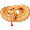 DAGLLGEW Animale di pezza di serpente Halloween 39, 4 pollici Simulazione di serpente di peluche con la lingua rivoltata verso l'esterno Peluche imbottito di cotone imbottito per scherzi di feste, Giallo