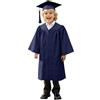 Generico Toga Laurea Bambini Set con Toga Accademica Cappello Tocco e Nappa Costume Uniforme per Cerimonia Diploma Asilo Scuola Materna e Primaria Performance Costumi Travestimento 4-10 Anni