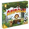 Janod - AnimaliX - Gioco di deduzione - Indovina l'animale - 1 ruota + 4 vassoi singoli + 32 carte + 4 feltri cancellabili - dai 6 anni, J02476