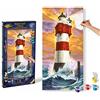 Schipper 9220 399 - Disegnare coi Numeri, Faro, 40x80 cm