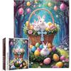 Xijobido Puzzle di Pasqua - Rompicapo da 1000 Pezzi Festivo,Decorazione Per La Casa | Per Donne Uomini Collezionisti Riunioni Familiari Compleanno Ufficio Soggiorno Camera Studio Appartamento