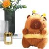 Generico Animale di peluche con ape, capibara di peluche | Morbido peluche capibara a forma di ape con animali ,Peluche Capibara con ali vibranti, peluche per bambini, famiglia, divano, auto, camera da letto,