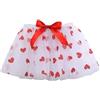 Generico Sottogonna Tulle Abito Elegante per Feste Ragazze con Gonna e Cuore Tinta Unita (White, 5-7 Years)