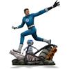 Iron Studios Statua da collezione in scala artistica Mr. Fantastic e H.E.R.B.I.E 1/10 - Fantastici Quattro Polystone Resina Multicolore 25 cm