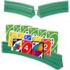 Gatphy 4 supporti per carte da gioco, 3 rampe per carte da gioco, impilabili, con montaggio magnetico, per feste, anziani, bambini, artrite (verde)