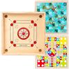 Nuytghr Board Game Set, Classic Strike Game, Wooden Coin, Smooth Playings, Wood Family-Friendly Designs, for Friends, Lovers, Indoor Entertainment, Night Fun