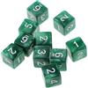 BOLYUM 10Pezzi D6 Dadi, con Sei Facce Numero di Dadi, Piazze Gioco di Dadi Set, per Il Partito Night Club Gioco di società di Gioco di Ruolo, 16mm (Verde)