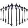 DAZZLEEX Lampioni stradali a LED, 10 pezzi H0 per TT LED lampada stradale lampada di illuminazione per parco ferroviario treno 00