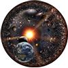 basku Puzzle rotondo per adulti, 1000 pezzi, con sistema solare pianeta con sole terra, fai da te, per bambini, adulti e decompressione