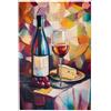 Liorosa Elegante vino e formaggio natura morta 1000 pezzi puzzle per adulti, colori ricchi contrasto puzzle in legno, arte impegnativa per il relax e la decorazione della casa, esercitare abilità