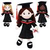 Lullaberry Bambole di peluche personalizzate con cappello e vestito, regalo per la laurea in età prescolare e asilo