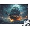 HLXZMCVBT Pirate Ship Puzzle Classici 1000 Pezzi Per Adulti, Jigsaw Puzzles Bambini, Puzzle Giocattolo Decompressivo Intellettuale Educativo Divertente Gioco Per Famiglie 1000pcs (75x50cm)