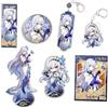 JUSONGKWCP Skirk Figura Merch 7 Pezzi | Genshens Skirk Portachiavi Distintivo Acrylic Stand | Decorazioni Per Scrivania