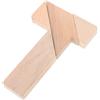 iplusmile Puzzle T in Legno Khaki 4 Pezzi Rompicapo Educativo per Ragazzo Ragazza e Adulti Stimola Sviluppo Cognitivo Gioco Genitore-figlio