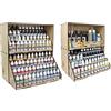War World Gaming Sistema Modulare Postazione Porta Colori in MDF - Kit 5 - Kit Impilabile Doppio - Modellismo Wargame Miniature Figure Diorama Fai da Te Spedizione Tracciata