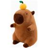 HOMEXYLYL Peluche Capibara, sulla testa, animale di peluche Capibara mandarino, regali di Natale e compleanno for adulti e bambini(30cm/11.8in)