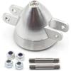 SPARKHOBBY Copertura per elica pieghevole in lega di alluminio argento D28 D33 D38 D43 D48 mm diametro albero 3,0/3,17/4,0/5,0 mm per RC Glider fai da te (1 pezzo D28 3,0 mm)